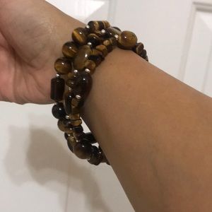 Tiger’s eye 3 stretch bracelets - QVC